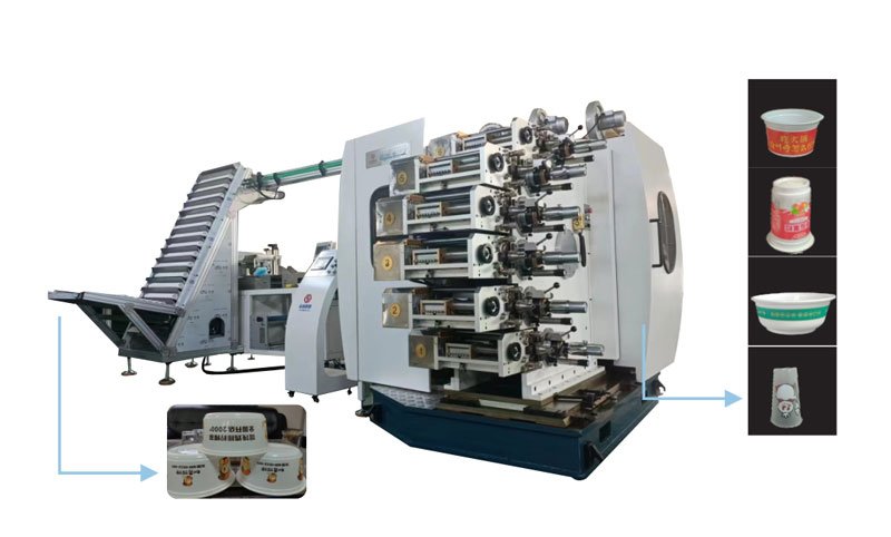 6 color plastic cup bowl printing machine