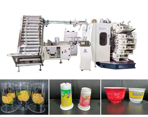 Plastic bowl cup printing machine