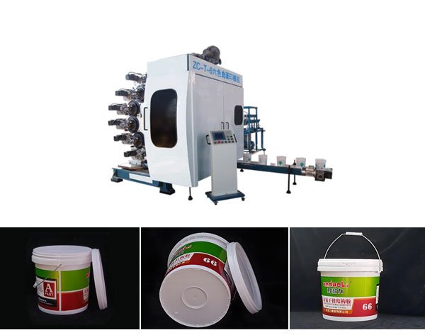 Plastic bucket printing machine