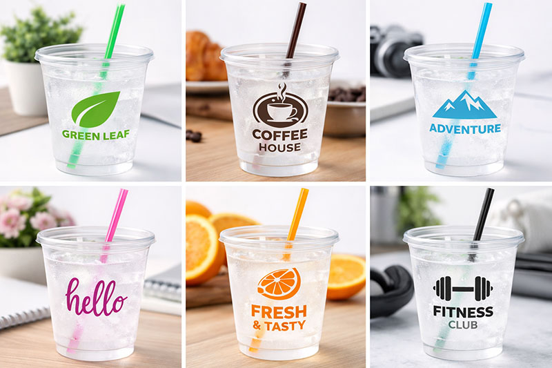 plastic cups with DIY logo