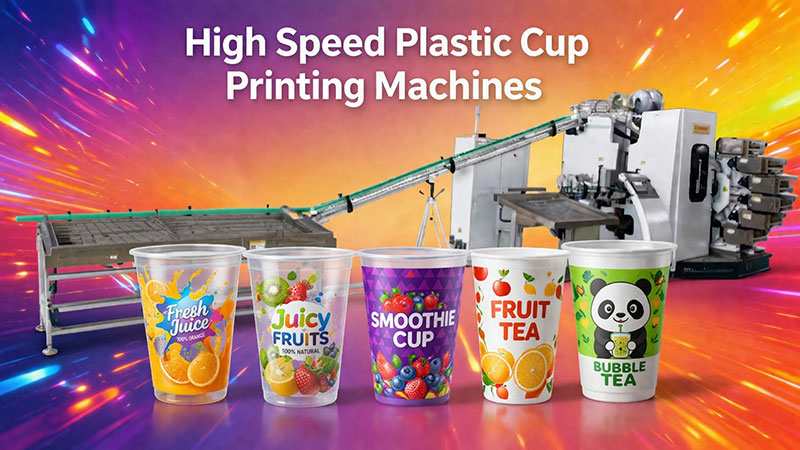 6 color plastic cup printing machine