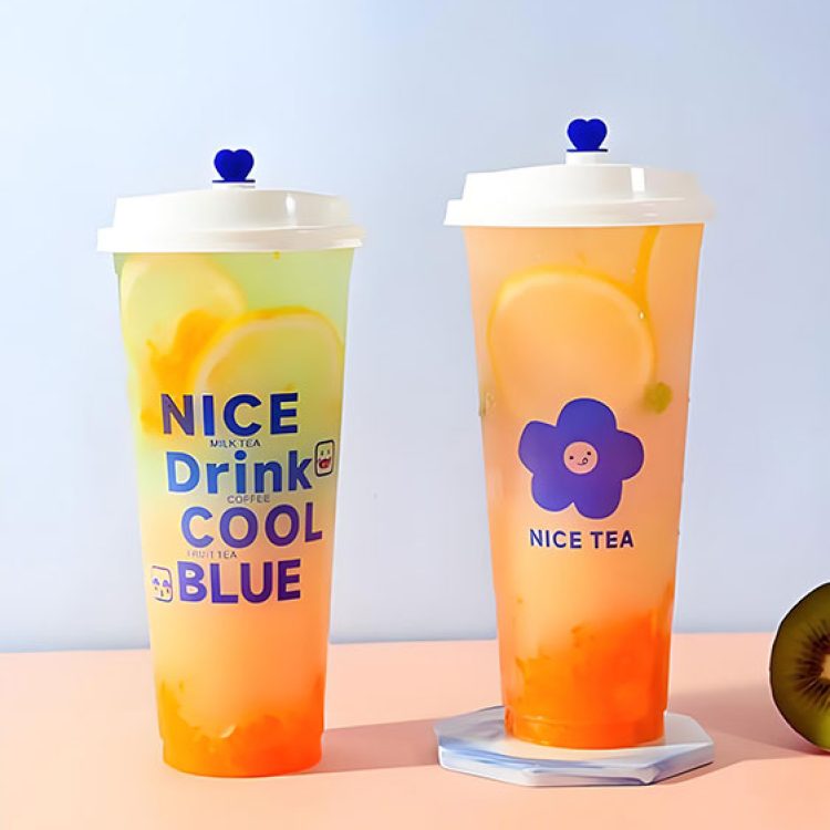 6 color plastic cup